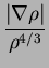 $\displaystyle \frac{\vert\nabla \rho \vert}{\rho^{4/3}}$