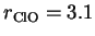 $r_{\mathrm{ClO}}=3.1$