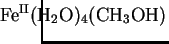 $\displaystyle \hspace{-10mm} {\rm Fe^{II}(H_2O)_4(CH_3OH)}$